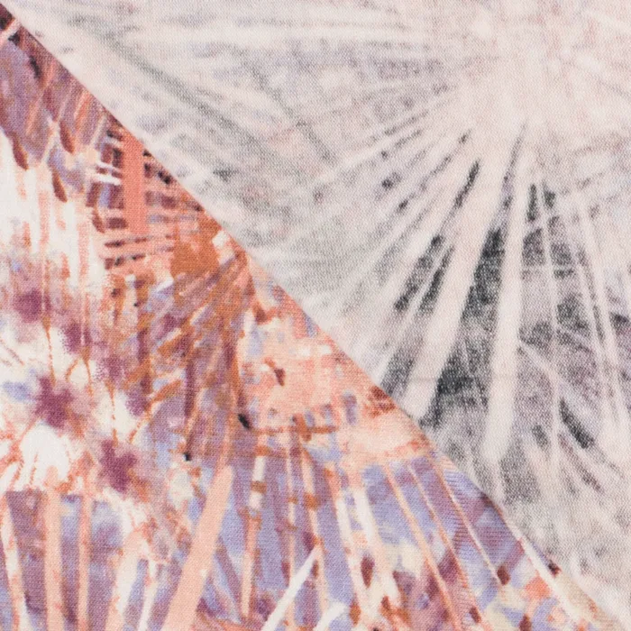 Viskoostrikotaaz: taimed-palmid, terrakota+lilla - Image 2