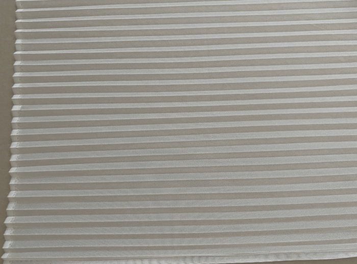 Valge pliseeritud dekoratiiv-vuaalkardin: kõrgus-240cm - Image 3