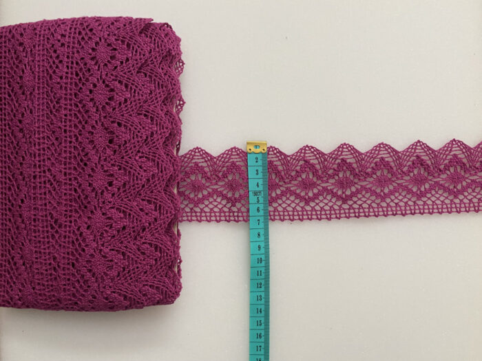 Puuvillane äärepits:laius-6,0cm/ fuksia