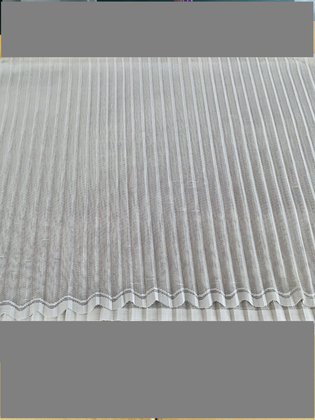 Plisseeritud dekoratiiv-vuaalkangas: hall - Image 2