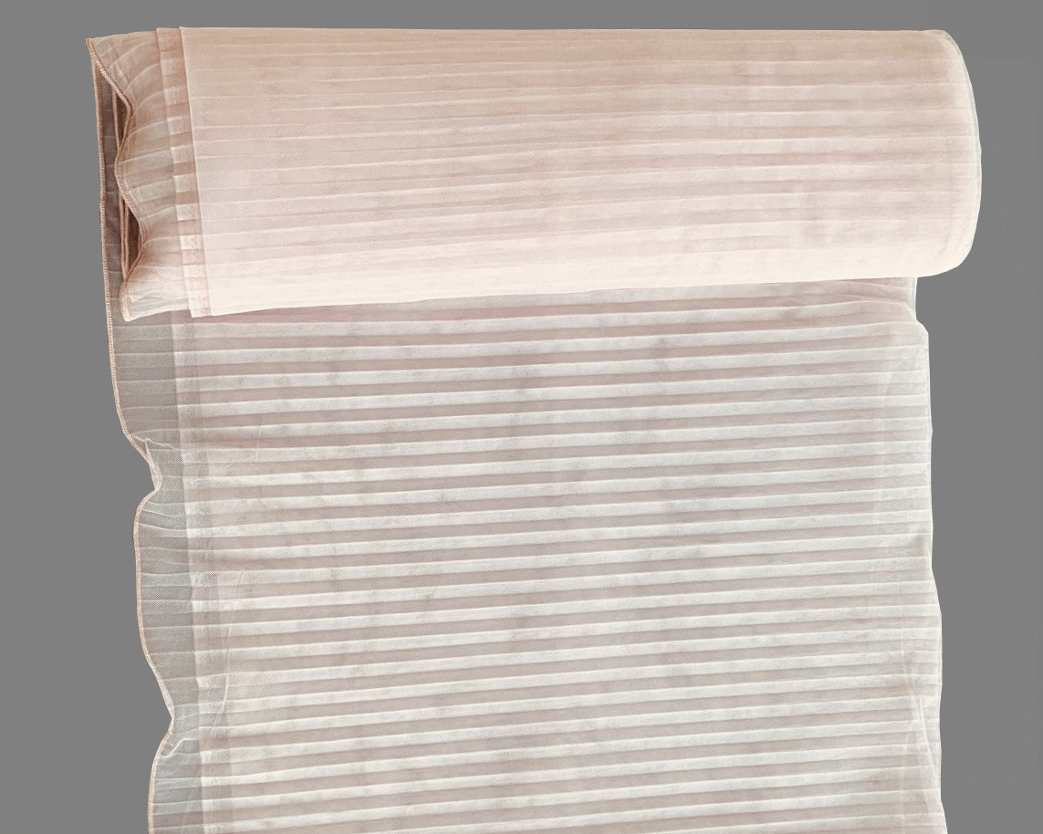 Plisseeritud dekoratiiv-vuaalkangas: heleroosa