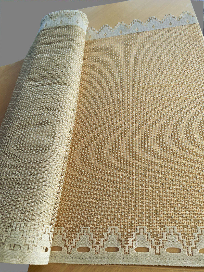 Võrgulise koega päevakardinad kõgusega 100cm, värv: karamell-beez - Image 4