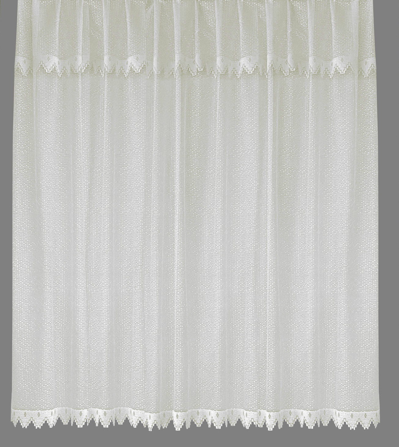 Võrgulise koega päevakardinad kõgusega 225-270cm, värv: naturaalvalge