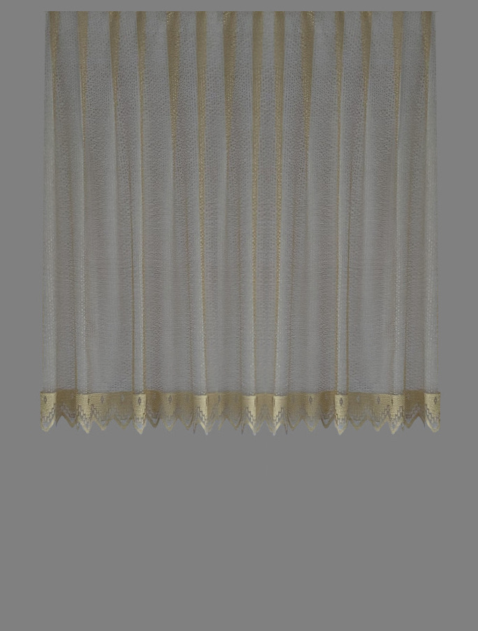 Võrgulise koega päevakardinad kõgusega 150cm, värv: kuldne karamelli-beez